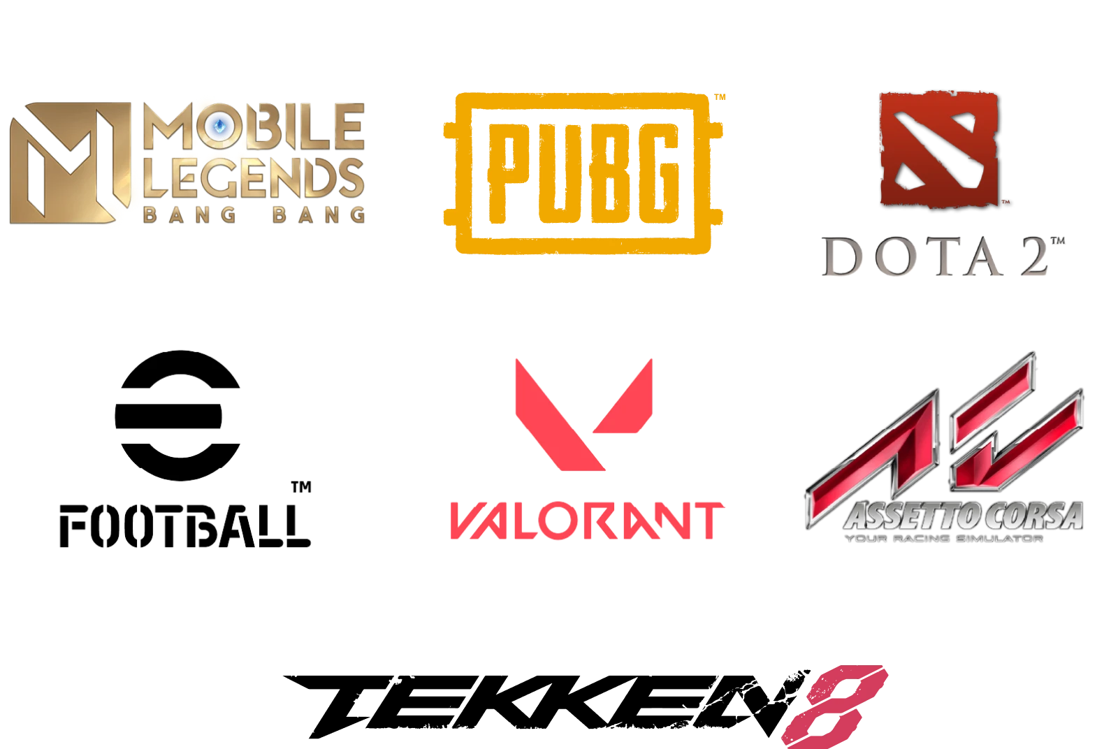 Esports Games title logos